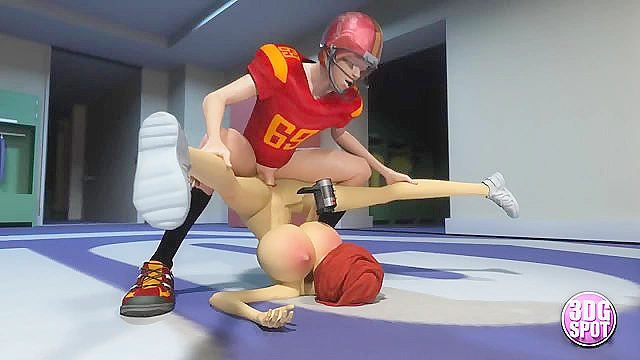 Football Player Dominates Busty Teacher with Rough Pile Driver Action