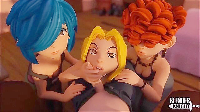 The Kanker StepStepSisters Unite for a Steamy 3D Cock Sucking Adventure