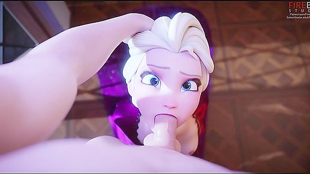 Elsa Swallows Deeply as She Receives Cum Down Her Throat