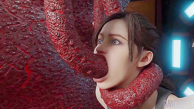 Claire Finds Pleasure Amid Chaos – Tentacle Double Penetration in Resident Evil