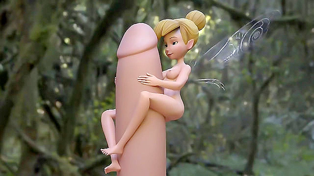 Tinker Bell Seduces a Massive Monster in the Enchanted Woods