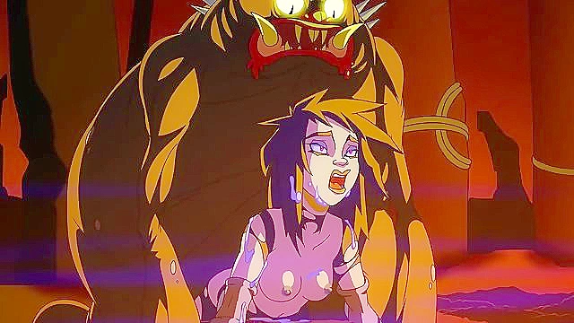 Female Ghostbuster Seduced by Demon Tentacles in Cartoon Porn Action
