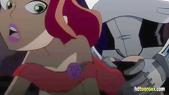 Cyborg Craves Hot Cartoon Redhead for Double Hole Pleasure Session