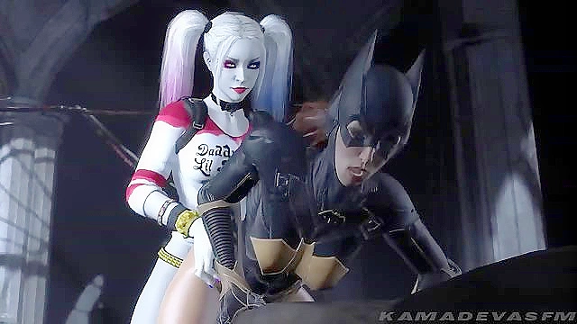 Harley Quinn Pleasures BatGirls 18+ Roughly From Behind in Futanari Anime Action