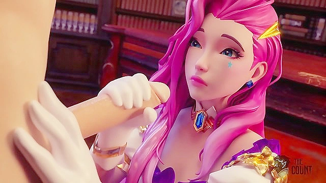 Seraphine from LoL Receives Three Pleasurable Oral Surprises