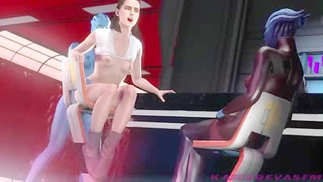 Rey Receives Rough Public Anal from Alien Liara T'Soni