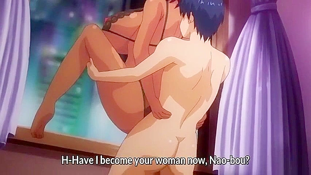 Busty Milf Gets Ravished Over the Sink in Window-Fronted Hentai Action
