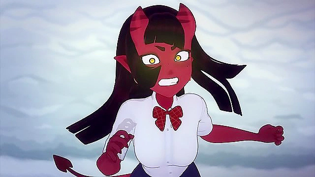 Meru the Succubus – Horny Demon Battles Teacher in Steamy Finale