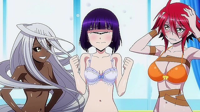 Busty Monster Girls 18+  Seduce in Cute Bras in Monster Musume OVA 2 Ecchi Scene