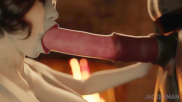 Busty Mature Vampire Dimitrescu Seduces Minotaur Over Dinner