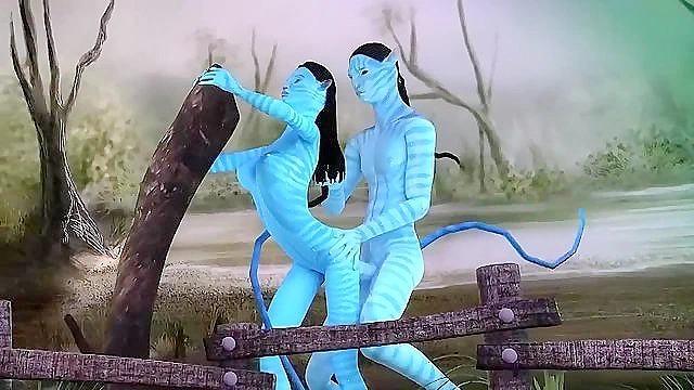 Avatar Babe Gets Mouth Fucked and Pussy Drilled by Enchanting Blue Cock