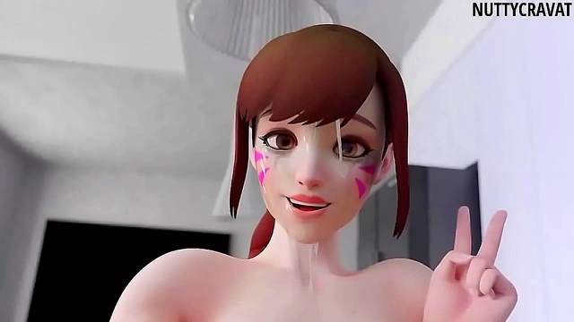 Mercy Eases D.Va’s Desires with Seductive Passion in Intense Hentai Scene
