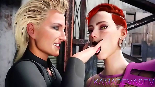 Meredith and Aurora Share Intimate Passion in Steamy Anime Kiss