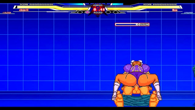 Chun-Li Dominates Long in Heated Hentai Encounter, Ending in Explosive Orgasm