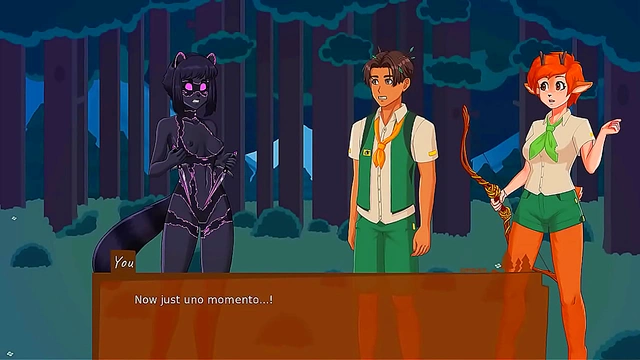 Horny Girls 18+  at Camp Mourning Wood Enjoy Wild 3D Anime Cock Adventures