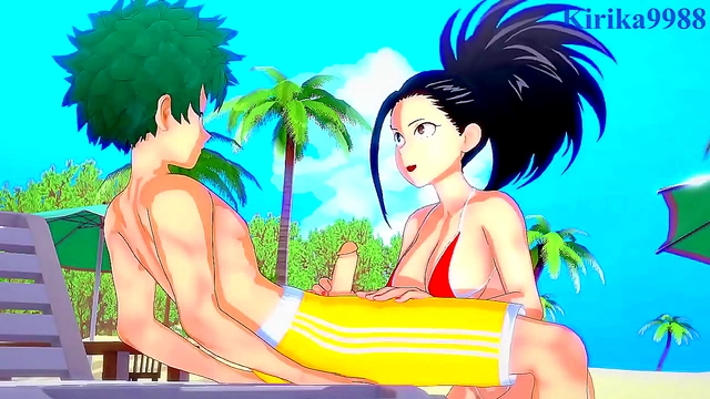 StepMomo, Kyoka, and Izuku Share a Steamy 3D Anime Sex Experience in My Hero Academia