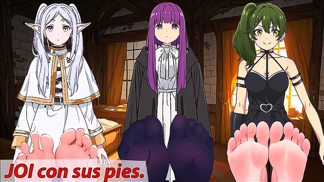 Frieren, Fern & Ubel Tempt You with Sensual Foot JOI Delights in Anime Paradise