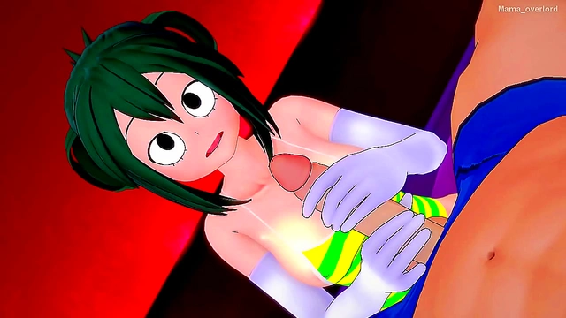 Tsuyu Asui Masters Seductive Handjob Skills in Tight Swimsuit for Froppy (MHA)