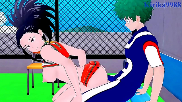 Himiko Toga, StepMomo Yaoyorozu, and Izuku Share a Steamy Love Session in My Hero Academia