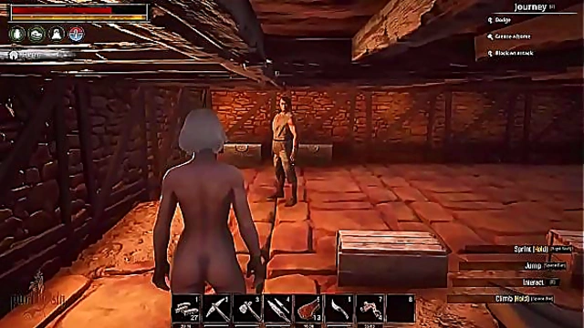 Kinky Albino Beauty Endures Intense BDSM Gangbang in Conan Exiles Hentai