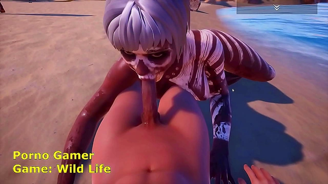Amazon Goddess Seduces on Beach in Mesmerizing 3D Hentai Fantasy