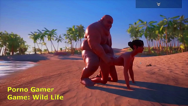 Gordo Satisfies Millana on Sunny Beach in Steamy CGI hentai Gameplay