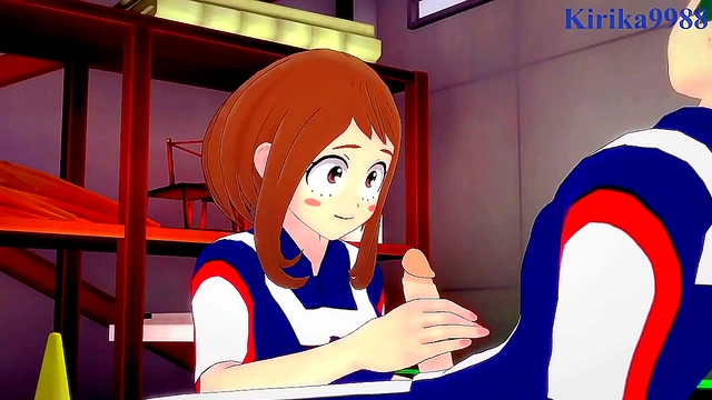 Ochako & Izuku Share Intimate 3D Anime StepMoments with Passionate Creampie