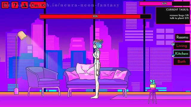 Cute Anime Girls 18+ Tempts in Neon Fantasy for Steamy Pleasure