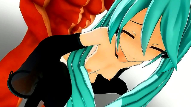 MMD Miku Anime Girls 18+ Provides Sensual blowjob with Sultry Moans