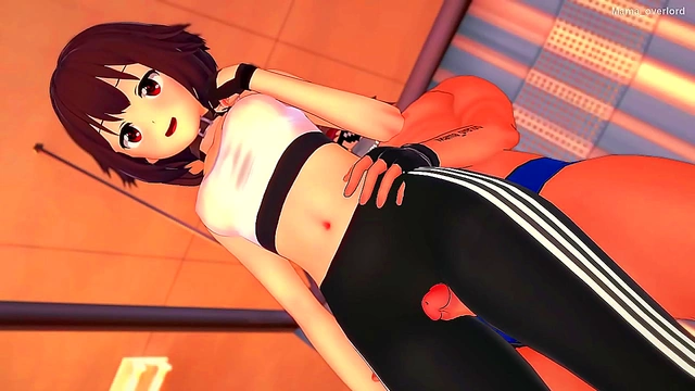 Megumin Releases Tension with Vigorous Sex in the Infirmary for a Juicy Cumshot