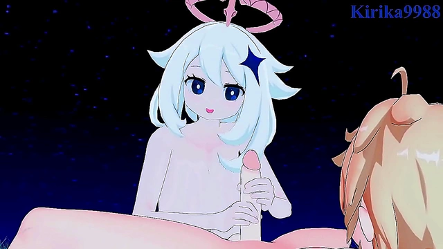 Paimon and Lumine Share a Steamy 3D Hentai Encounter in Genshin Impact