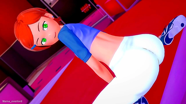 Gwen Tennyson Teases with Seductive blowjob and Boobjob Adventure