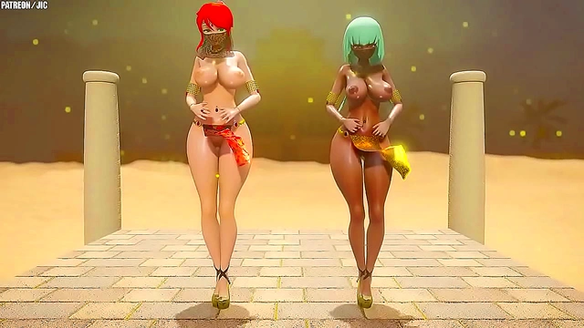 Pyrrha and Emerald from RWBY Tempt You With Sultry Dancing