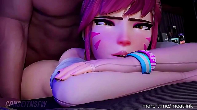 D.Va Relieves Tension with Intense Passion in Steamy 3D Hentai Scene
