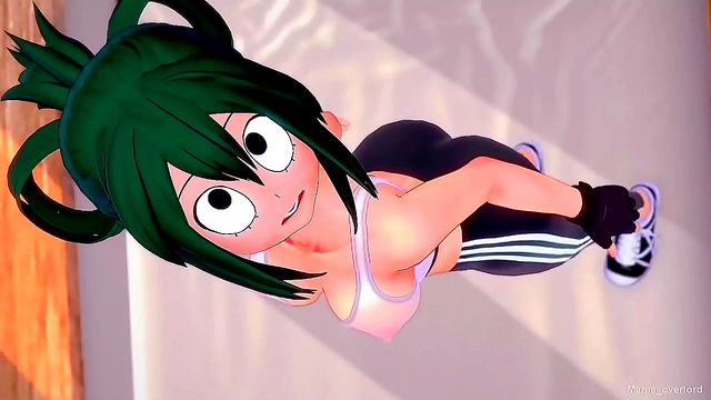 Tsuyu Asui Works Up a Sweat and Desires Steamy Bedtime Pleasure