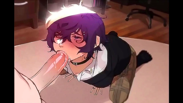 Innocent Anime Boy 18+ Charms with Seductive Blowjob Magic