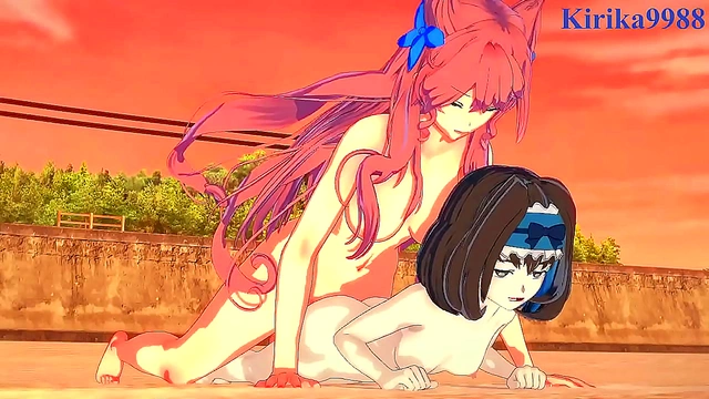 Garie Tuman & Maria Share Intimate Passions in Symphogear Futanari Scene