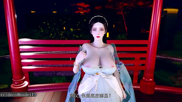 Exotic Chinese Beauty Tempts Elderly Man for Steamy 3D Hentai Encounter
