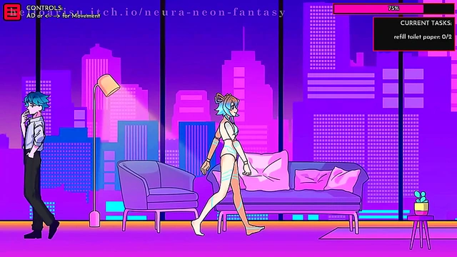 Cute Anime Babe Tempts You withErotic Pleasure in Neon Fantasy Day 7
