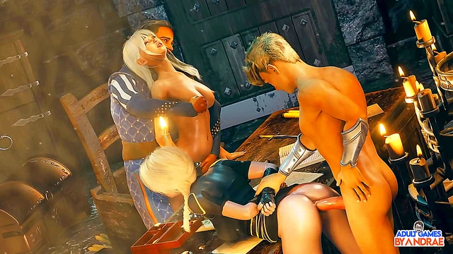 Busty Teen 18+  Engage in Steamy Foursome Orgy with Massive Cocks in Sex of Thrones