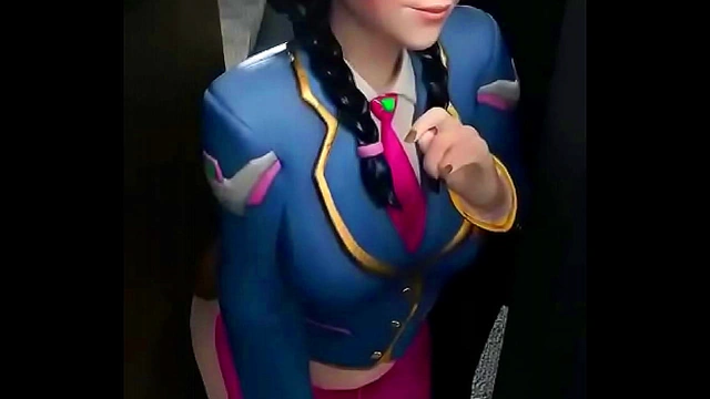 Busty Anime Babe Rides Thick Cock After Class for Steamy Creampie Fun