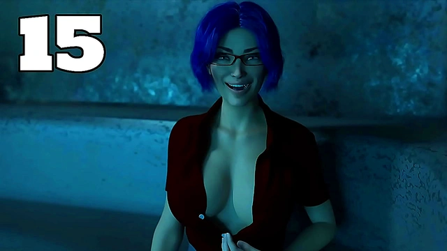 Blue-Haired MILF Heats Up Space with Sizzling Date Night Creampie Delights