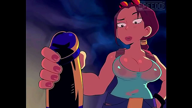 Lara’s Anime Tomb Raider Receives Intense Pleasure with Passionate Blowjob Creampie
