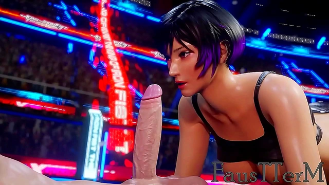 Reina Mishima Performs Steamy Blowjob Onstage for Eager Audience in 3D Hentai