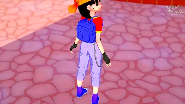 Skinny Teen 18+ Pan Finds Ecstatic Pleasure Outdoors in Dragon Ball Role-Play Scene