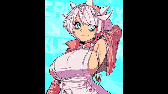 Elphelt Valentine Rides Cock with Lusty Pink Breasts
