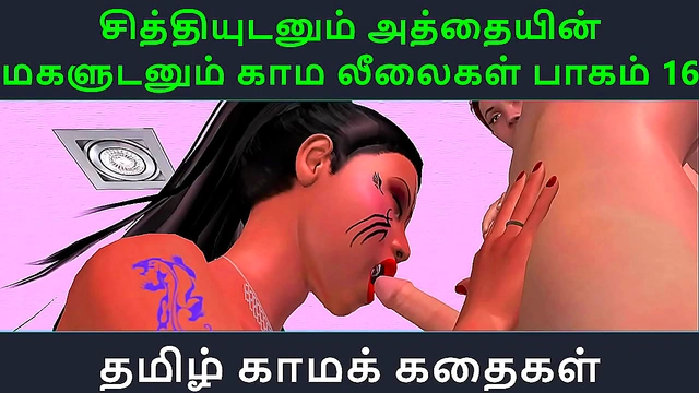 Sensual Tamil Anime Seductress Heats Up the Night with Her Lover