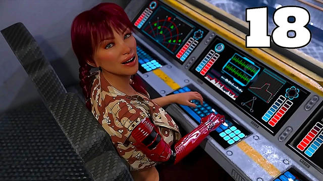 Sensual Half-Robot Teen 18+ Tempts Astronaut with Voluptuous Curves & Massive Bosom