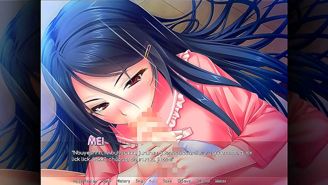 Busty Anime Beauty Tempts with Desire in Ecchi Visual Novel Journey