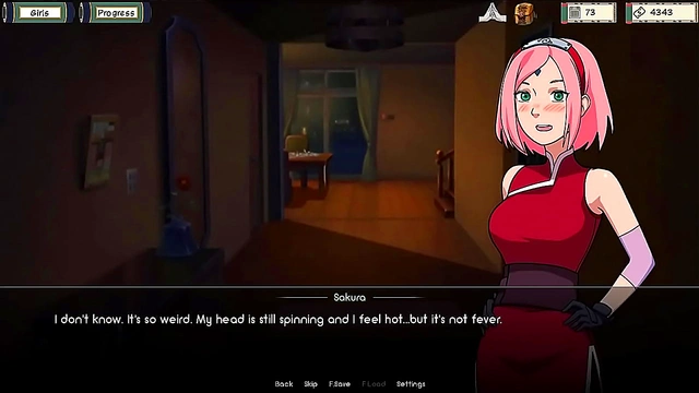 Sakura Pleasures Herself Sensually in Captivating 3D Anime Visual Novel